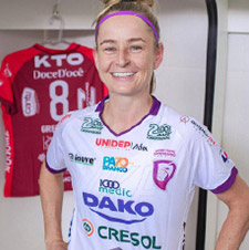 Greice Behm - Fisioterapeuta e jogadora da Seleção Brasileira de Futsal